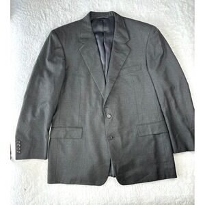 Loro Piana + Hickey Freeman 44 reg vintage Classic 100's black blazer wool  FLAW
